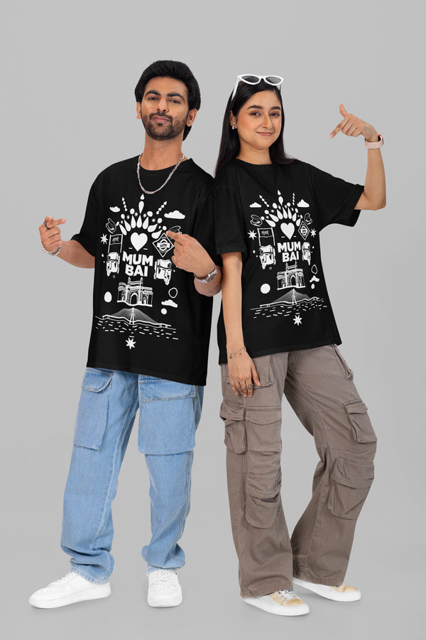 Aamchi Mumbai Printed T-Shirt - Black